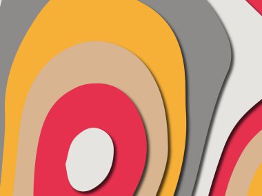 Renkli oyma sanat. Kağıt arka plan şekilleri kesim kağıdı ile kesin. İş sunumları, el ilanları, afişler, davetler için şablon tasarım düzen