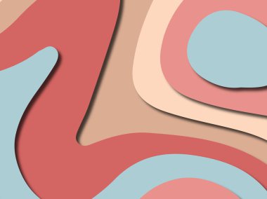 Renkli oyma sanat. Kağıt arka plan şekilleri kesim kağıdı ile kesin. İş sunumları, el ilanları, afişler, davetler için şablon tasarım düzen