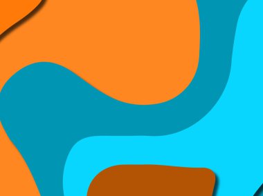 Renkli oyma sanat. Kağıt arka plan şekilleri kesim kağıdı ile kesin. İş sunumları, el ilanları, afişler, davetler için şablon tasarım düzen