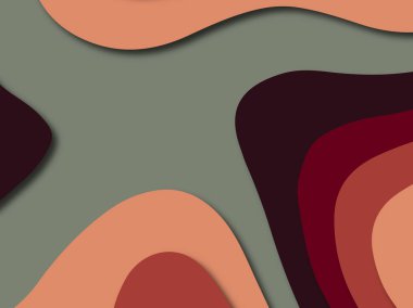 Renkli oyma sanat. Kağıt arka plan şekilleri kesim kağıdı ile kesin. İş sunumları, el ilanları, afişler, davetler için şablon tasarım düzen