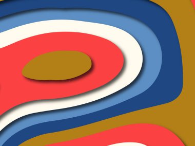 Renkli oyma sanat. Kağıt arka plan şekilleri kesim kağıdı ile kesin. İş sunumları, el ilanları, afişler, davetler için şablon tasarım düzen