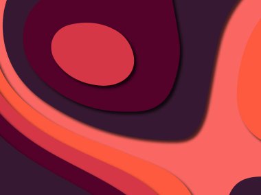 Renkli oyma sanat. Kağıt arka plan şekilleri kesim kağıdı ile kesin. İş sunumları, el ilanları, afişler, davetler için şablon tasarım düzen