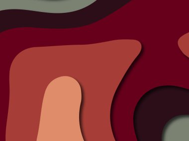 Renkli oyma sanat. Kağıt arka plan şekilleri kesim kağıdı ile kesin. İş sunumları, el ilanları, afişler, davetler için şablon tasarım düzen