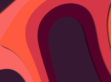 Renkli oyma sanat. Kağıt arka plan şekilleri kesim kağıdı ile kesin. İş sunumları, el ilanları, afişler, davetler için şablon tasarım düzen