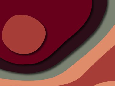 Renkli oyma sanat. Kağıt arka plan şekilleri kesim kağıdı ile kesin. İş sunumları, el ilanları, afişler, davetler için şablon tasarım düzen