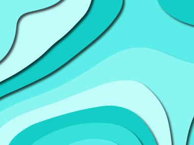 Renkli oyma sanat. Kağıt arka plan şekilleri kesim kağıdı ile kesin. İş sunumları, el ilanları, afişler, davetler için şablon tasarım düzen