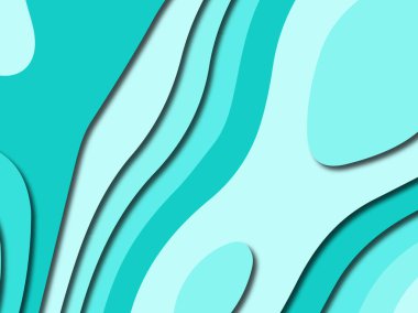 Renkli oyma sanat. Kağıt arka plan şekilleri kesim kağıdı ile kesin. İş sunumları, el ilanları, afişler, davetler için şablon tasarım düzen