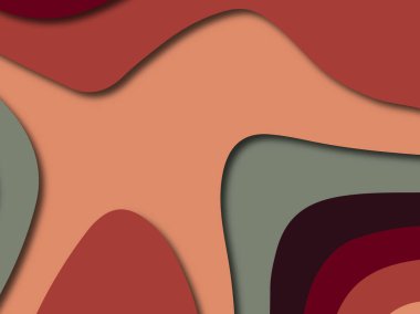 Renkli oyma sanat. Kağıt arka plan şekilleri kesim kağıdı ile kesin. İş sunumları, el ilanları, afişler, davetler için şablon tasarım düzen