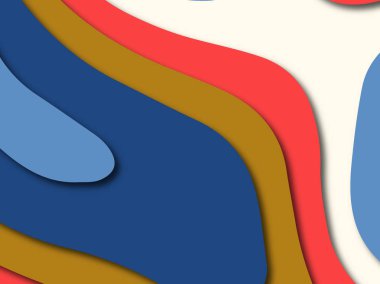 Renkli oyma sanat. Kağıt arka plan şekilleri kesim kağıdı ile kesin. İş sunumları, el ilanları, afişler, davetler için şablon tasarım düzen