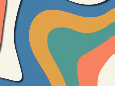 Renkli oyma sanat. Kağıt arka plan şekilleri kesim kağıdı ile kesin. İş sunumları, el ilanları, afişler, davetler için şablon tasarım düzen