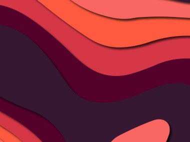 Renkli oyma sanat. Kağıt arka plan şekilleri kesim kağıdı ile kesin. İş sunumları, el ilanları, afişler, davetler için şablon tasarım düzen