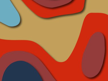 Renkli oyma sanat. Kağıt arka plan şekilleri kesim kağıdı ile kesin. İş sunumları, el ilanları, afişler, davetler için şablon tasarım düzen