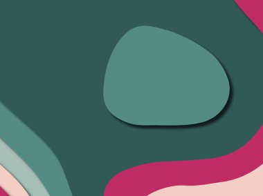 Renkli oyma sanat. Kağıt arka plan şekilleri kesim kağıdı ile kesin. İş sunumları, el ilanları, afişler, davetler için şablon tasarım düzen