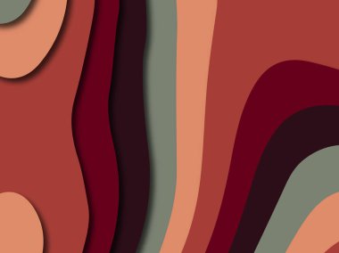 Renkli oyma sanat. Kağıt arka plan şekilleri kesim kağıdı ile kesin. İş sunumları, el ilanları, afişler, davetler için şablon tasarım düzen