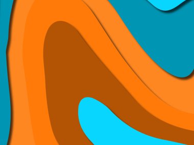 Renkli oyma sanat. Kağıt arka plan şekilleri kesim kağıdı ile kesin. İş sunumları, el ilanları, afişler, davetler için şablon tasarım düzen