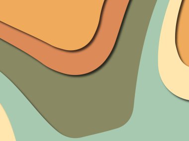 Renkli oyma sanat. Kağıt arka plan şekilleri kesim kağıdı ile kesin. İş sunumları, el ilanları, afişler, davetler için şablon tasarım düzen