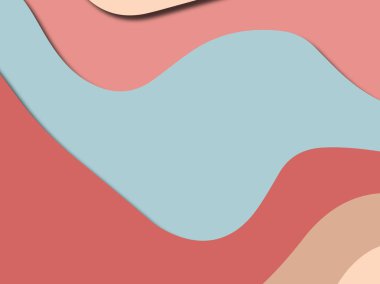 Renkli oyma sanat. Kağıt arka plan şekilleri kesim kağıdı ile kesin. İş sunumları, el ilanları, afişler, davetler için şablon tasarım düzen