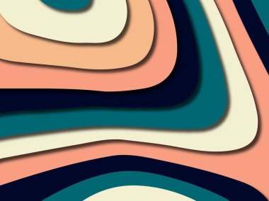 Renkli oyma sanat. Kağıt arka plan şekilleri kesim kağıdı ile kesin. İş sunumları, el ilanları, afişler, davetler için şablon tasarım düzen