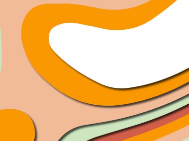 Renkli oyma sanat. Kağıt arka plan şekilleri kesim kağıdı ile kesin. İş sunumları, el ilanları, afişler, davetler için şablon tasarım düzen