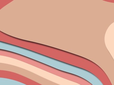 Renkli oyma sanat. Kağıt arka plan şekilleri kesim kağıdı ile kesin. İş sunumları, el ilanları, afişler, davetler için şablon tasarım düzen