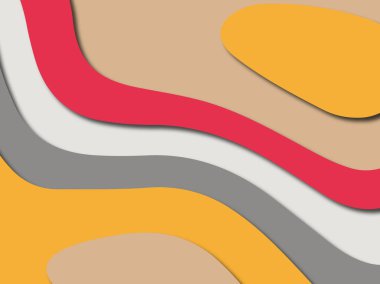 Renkli oyma sanat. Kağıt arka plan şekilleri kesim kağıdı ile kesin. İş sunumları, el ilanları, afişler, davetler için şablon tasarım düzen