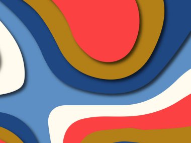 Renkli oyma sanat. Kağıt arka plan şekilleri kesim kağıdı ile kesin. İş sunumları, el ilanları, afişler, davetler için şablon tasarım düzen