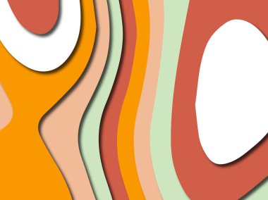 Renkli oyma sanat. Kağıt arka plan şekilleri kesim kağıdı ile kesin. İş sunumları, el ilanları, afişler, davetler için şablon tasarım düzen