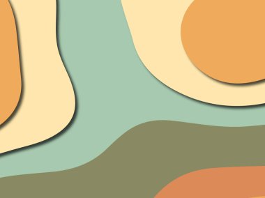 Renkli oyma sanat. Kağıt arka plan şekilleri kesim kağıdı ile kesin. İş sunumları, el ilanları, afişler, davetler için şablon tasarım düzen