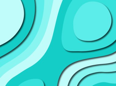 Renkli oyma sanat. Kağıt arka plan şekilleri kesim kağıdı ile kesin. İş sunumları, el ilanları, afişler, davetler için şablon tasarım düzen