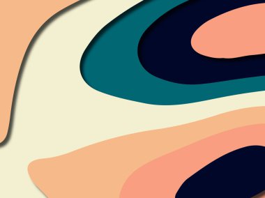 Renkli oyma sanat. Kağıt arka plan şekilleri kesim kağıdı ile kesin. İş sunumları, el ilanları, afişler, davetler için şablon tasarım düzen