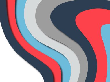 Renkli oyma sanat. Kağıt arka plan şekilleri kesim kağıdı ile kesin. İş sunumları, el ilanları, afişler, davetler için şablon tasarım düzen