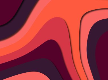 Renkli oyma sanat. Kağıt arka plan şekilleri kesim kağıdı ile kesin. İş sunumları, el ilanları, afişler, davetler için şablon tasarım düzen