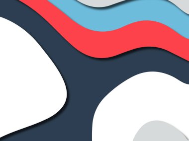 Renkli oyma sanat. Kağıt arka plan şekilleri kesim kağıdı ile kesin. İş sunumları, el ilanları, afişler, davetler için şablon tasarım düzen