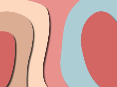 Renkli oyma sanat. Kağıt arka plan şekilleri kesim kağıdı ile kesin. İş sunumları, el ilanları, afişler, davetler için şablon tasarım düzen