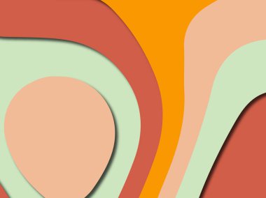 Renkli oyma sanat. Kağıt arka plan şekilleri kesim kağıdı ile kesin. İş sunumları, el ilanları, afişler, davetler için şablon tasarım düzen