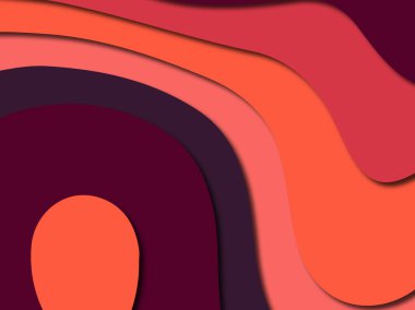 Renkli oyma sanat. Kağıt arka plan şekilleri kesim kağıdı ile kesin. İş sunumları, el ilanları, afişler, davetler için şablon tasarım düzen