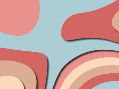 Renkli oyma sanat. Kağıt arka plan şekilleri kesim kağıdı ile kesin. İş sunumları, el ilanları, afişler, davetler için şablon tasarım düzen