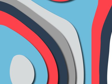 Renkli oyma sanat. Kağıt arka plan şekilleri kesim kağıdı ile kesin. İş sunumları, el ilanları, afişler, davetler için şablon tasarım düzen