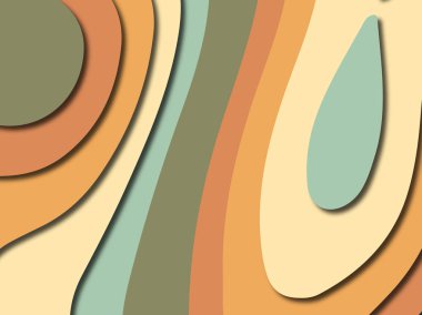 Renkli oyma sanat. Kağıt arka plan şekilleri kesim kağıdı ile kesin. İş sunumları, el ilanları, afişler, davetler için şablon tasarım düzen