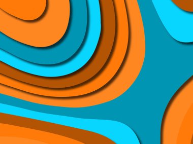 Renkli oyma sanat. Kağıt arka plan şekilleri kesim kağıdı ile kesin. İş sunumları, el ilanları, afişler, davetler için şablon tasarım düzen