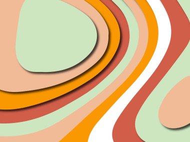 Renkli oyma sanat. Kağıt arka plan şekilleri kesim kağıdı ile kesin. İş sunumları, el ilanları, afişler, davetler için şablon tasarım düzen