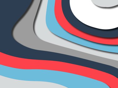 Renkli oyma sanat. Kağıt arka plan şekilleri kesim kağıdı ile kesin. İş sunumları, el ilanları, afişler, davetler için şablon tasarım düzen