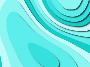 Renkli oyma sanat. Kağıt arka plan şekilleri kesim kağıdı ile kesin. İş sunumları, el ilanları, afişler, davetler için şablon tasarım düzen