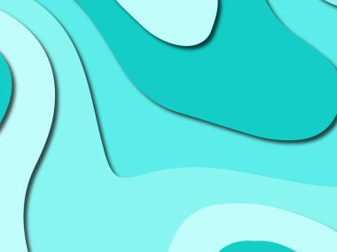 Renkli oyma sanat. Kağıt arka plan şekilleri kesim kağıdı ile kesin. İş sunumları, el ilanları, afişler, davetler için şablon tasarım düzen