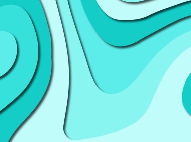 Renkli oyma sanat. Kağıt arka plan şekilleri kesim kağıdı ile kesin. İş sunumları, el ilanları, afişler, davetler için şablon tasarım düzen