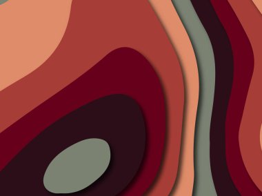 Renkli oyma sanat. Kağıt arka plan şekilleri kesim kağıdı ile kesin. İş sunumları, el ilanları, afişler, davetler için şablon tasarım düzen