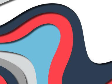 Renkli oyma sanat. Kağıt arka plan şekilleri kesim kağıdı ile kesin. İş sunumları, el ilanları, afişler, davetler için şablon tasarım düzen