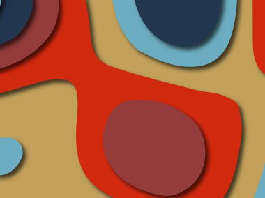 Renkli oyma sanat. Kağıt arka plan şekilleri kesim kağıdı ile kesin. İş sunumları, el ilanları, afişler, davetler için şablon tasarım düzen