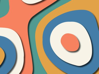 Renkli oyma sanat. Kağıt arka plan şekilleri kesim kağıdı ile kesin. İş sunumları, el ilanları, afişler, davetler için şablon tasarım düzen