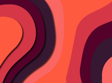 Renkli oyma sanat. Kağıt arka plan şekilleri kesim kağıdı ile kesin. İş sunumları, el ilanları, afişler, davetler için şablon tasarım düzen